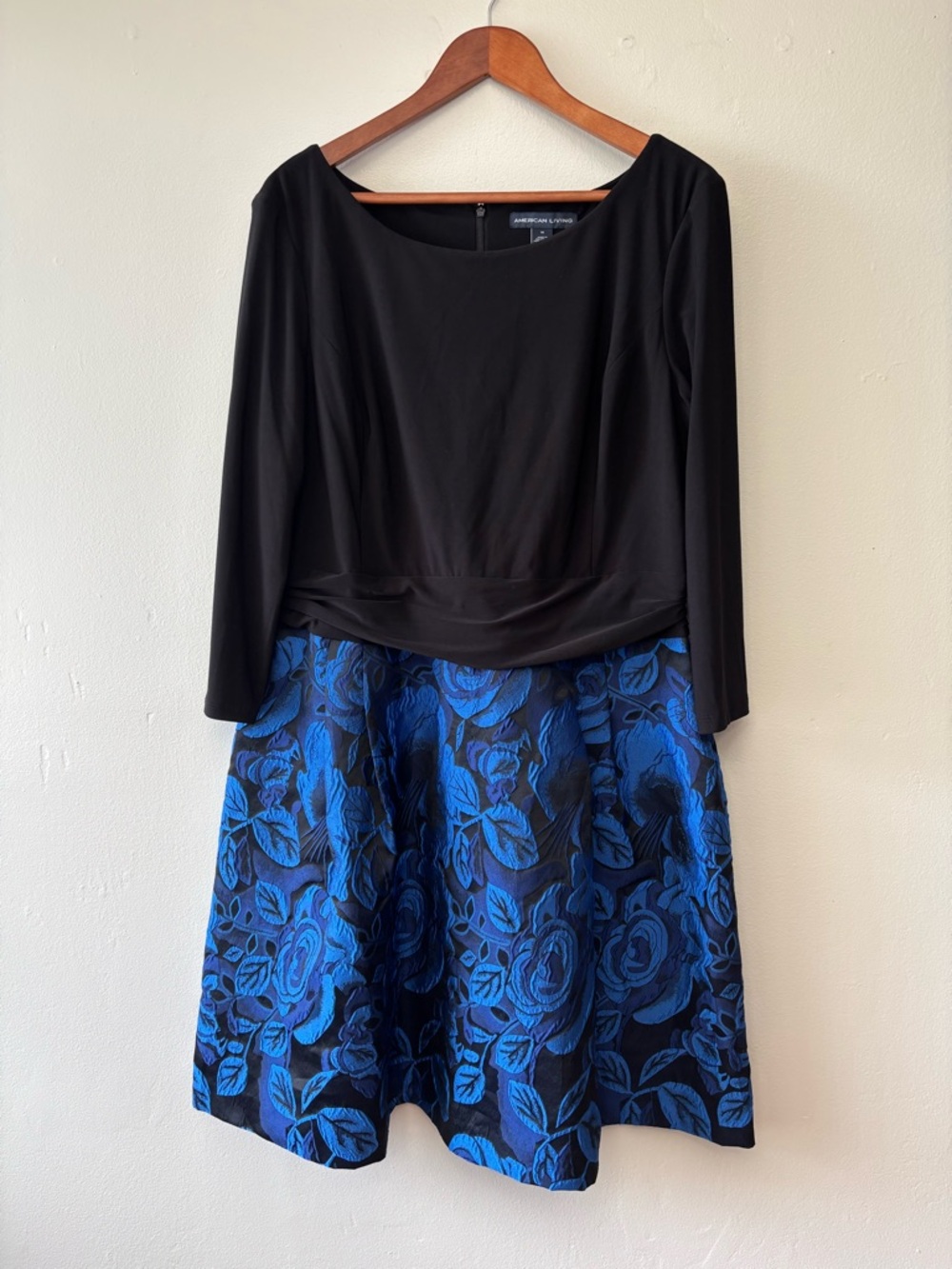 American Living Black & Blue Dress Size 16 Elegant Party Cocktail